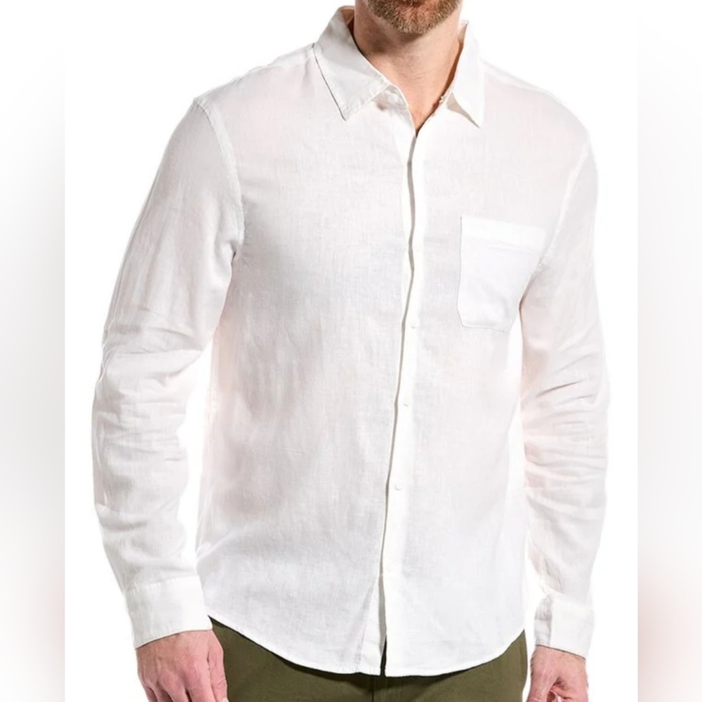 MAGASCHONI   Linen-Blend Woven Shirt Mens XL